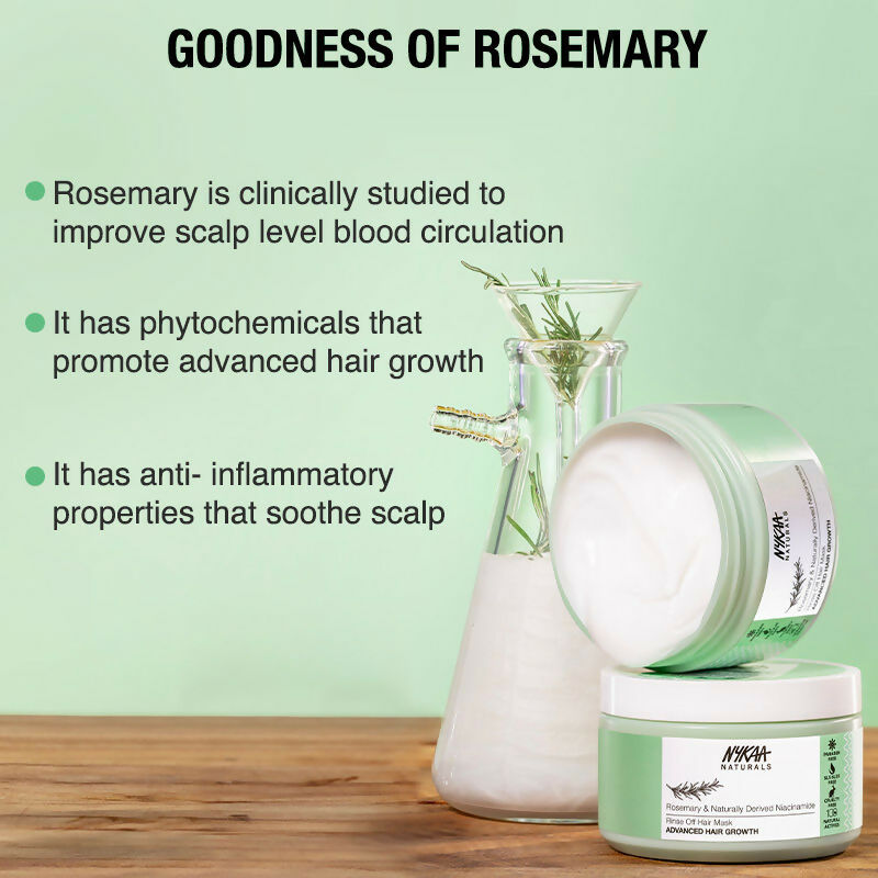 Nykaa Naturals Advanced Hair Growth Hair Mask With Rosemary & Naturally Derived Niacinamide - Distacart