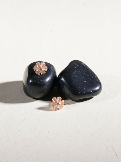 stone stud (peach) - Ruby Raang - Distacart