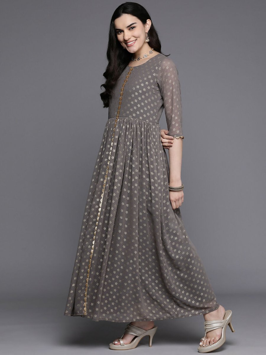Ahalyaa Women's Traditional wear Kurta Set - Grey - Distacart