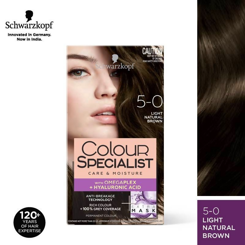 Schwarzkopf Colour Specialist Permanent Hair Colour - 5.0 Light Natural Brown - Distacart