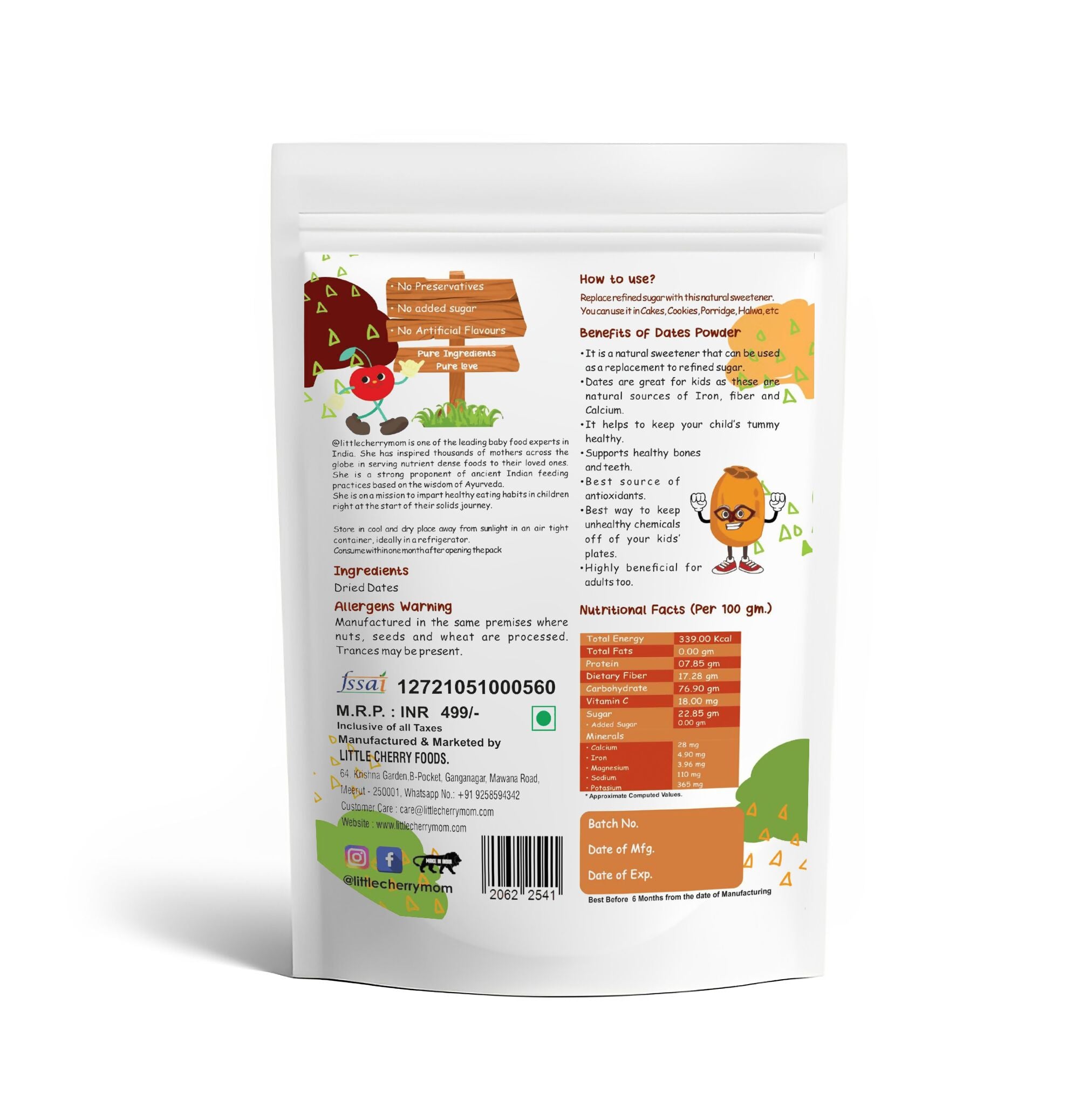 Littlecherrymom Dates Powder - Distacart