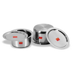 Thumbnail for Sumeet Stainless Steel Induction Bottom Induction & Gas Stove Friendly Container Set - Dista