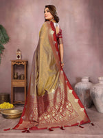 Thumbnail for Aastha Fashion Light Brown Silk Sarees Weaving Saree - Distacart