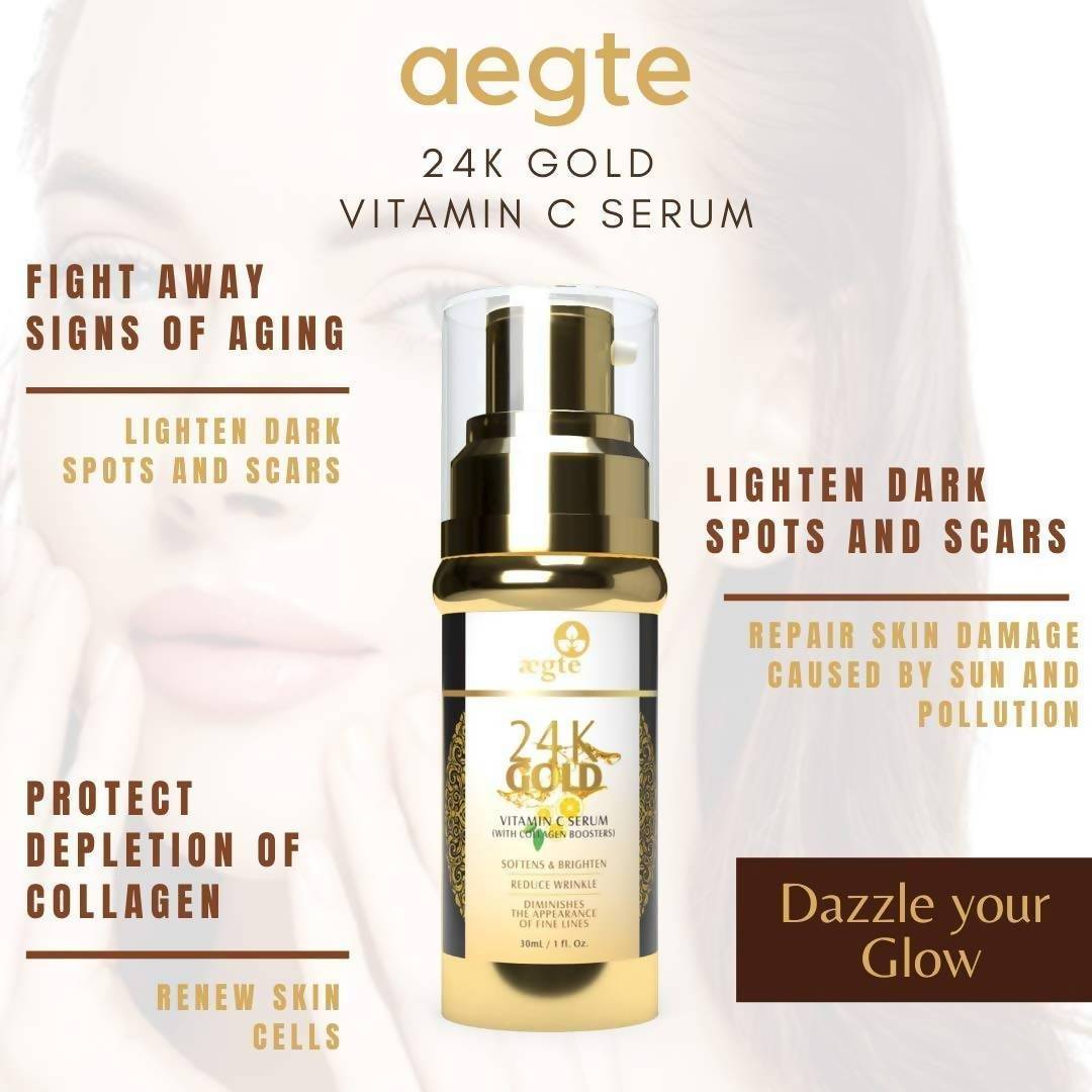 24K Gold Vitamin C Serum (With Collagen Booster)