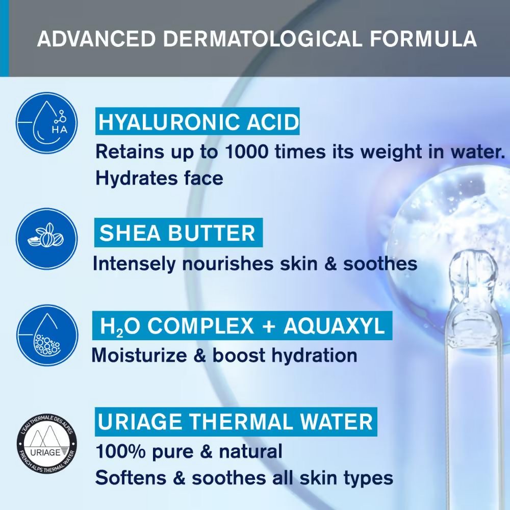 Uriage Eau Thermale Hydrating Rich Moisturizing Face Cream - Distacart