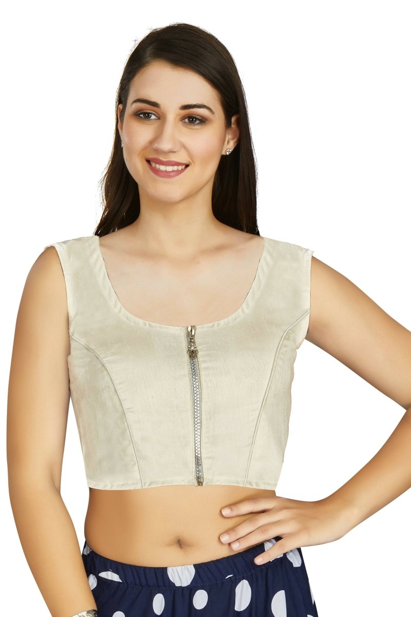 Aastha Fashion Women's Off White Art Silk Designer Traditional Readymade Blouse - Distacart