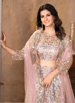 Thumbnail for Lehenga Mart Designer Wedding Lehenga Choli For Women - Baby Pink - Distacart