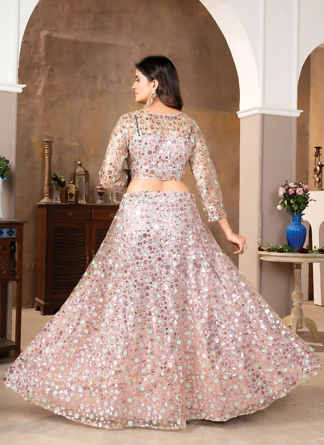 Lehenga Mart Designer Wedding Lehenga Choli For Women - Baby Pink - Distacart