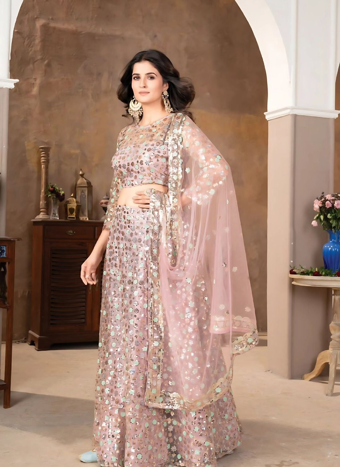 Lehenga Mart Designer Wedding Lehenga Choli For Women - Baby Pink - Distacart