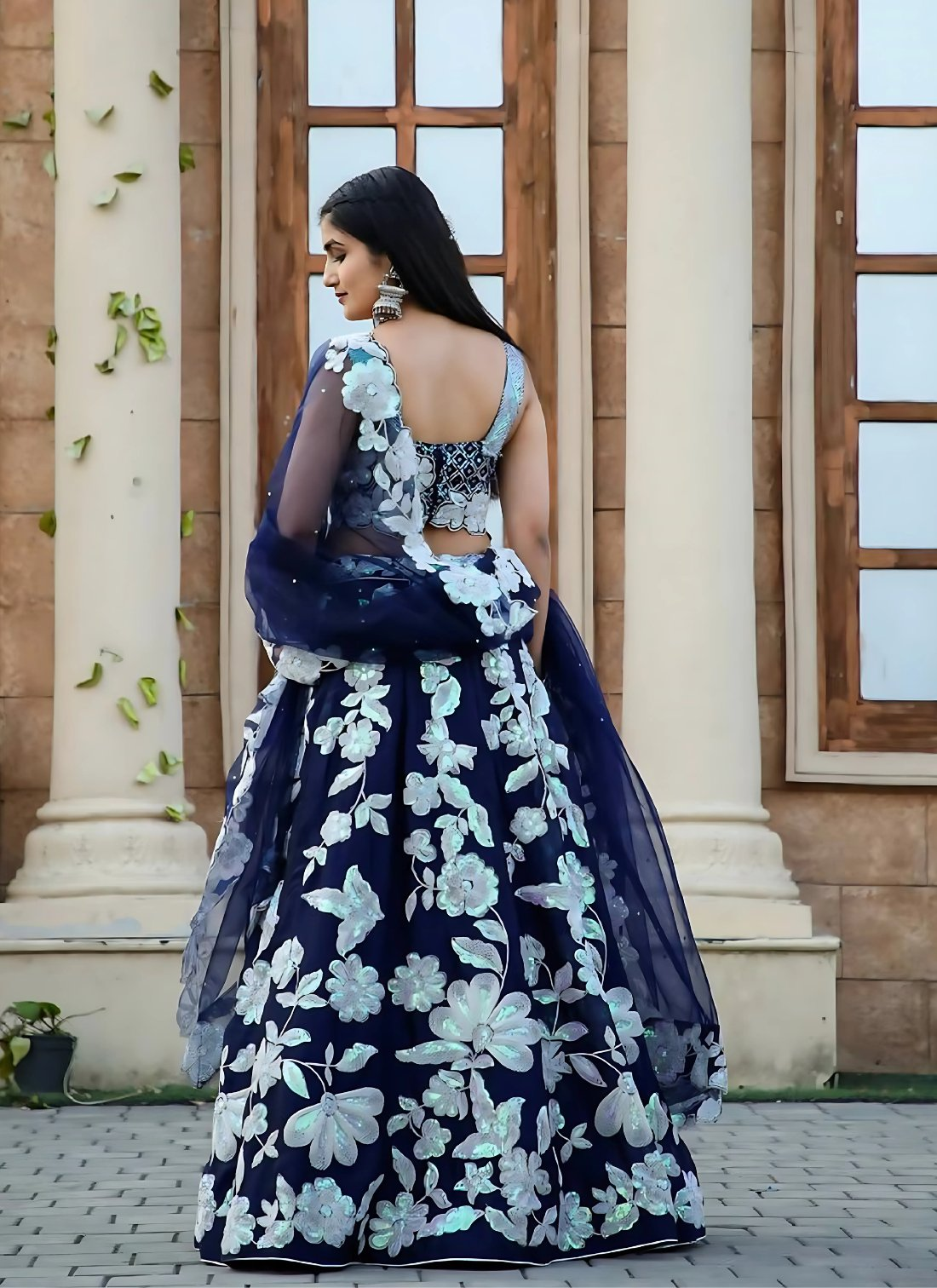 Lehenga Mart Designer Wedding Lehenga Choli For Women - Navy Blue - Distacart