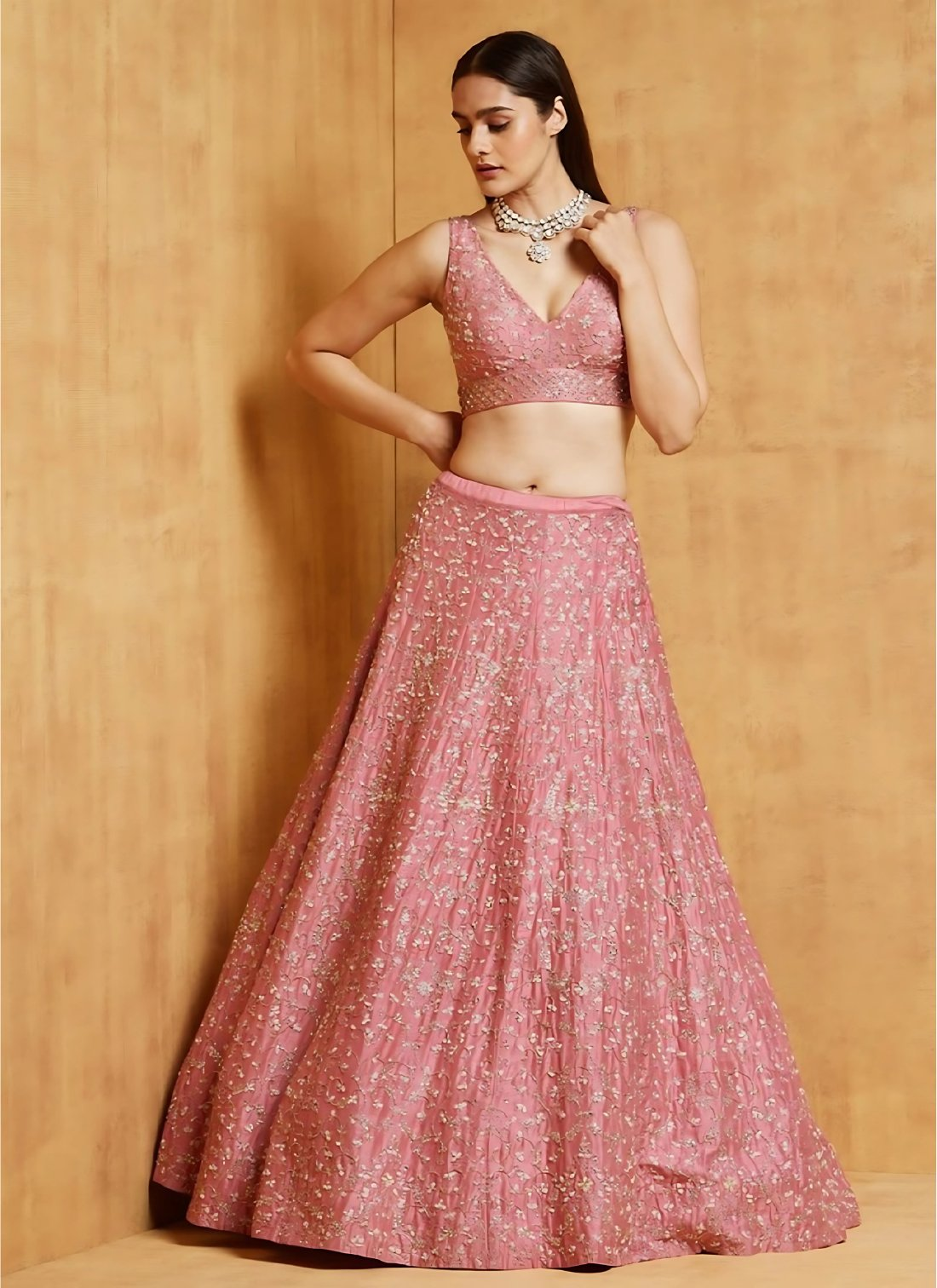 Lehenga Mart Designer Wedding Lehenga Choli For Women - Baby Pink - Distacart