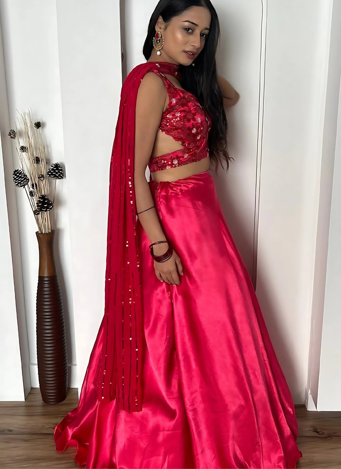 Lehenga Mart Designer Wedding Lehenga Choli For Women - Pink - Distacart