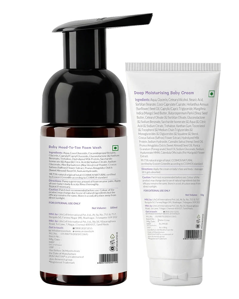 AreoVeda Baby Wash and Cream Combo - Distacart