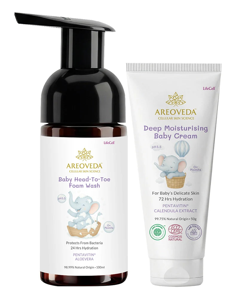 AreoVeda Baby Wash and Cream Combo - Distacart