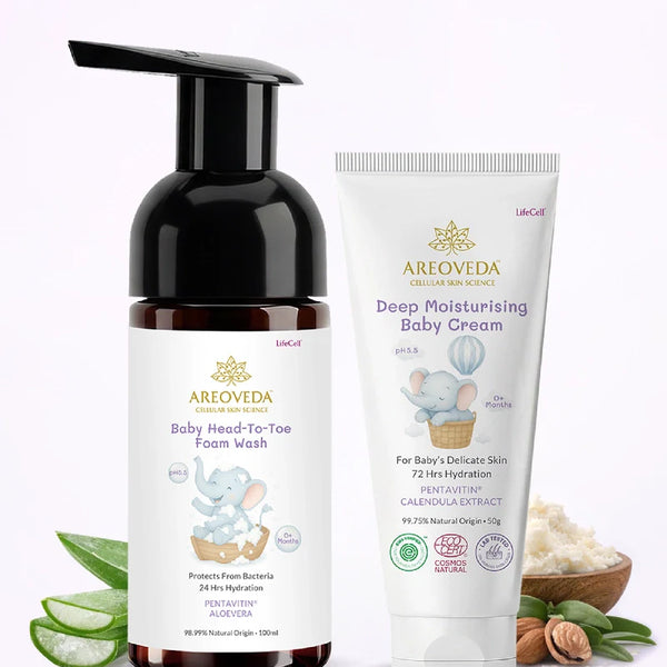 AreoVeda Baby Wash and Cream Combo - Distacart