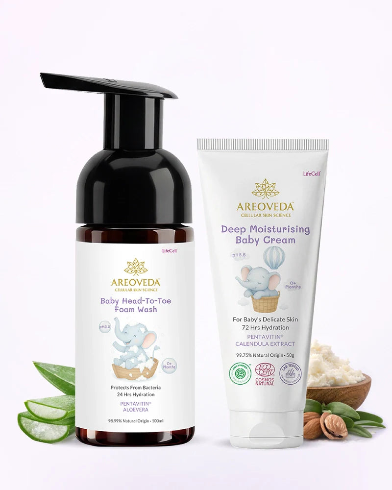 AreoVeda Baby Wash and Cream Combo - Distacart