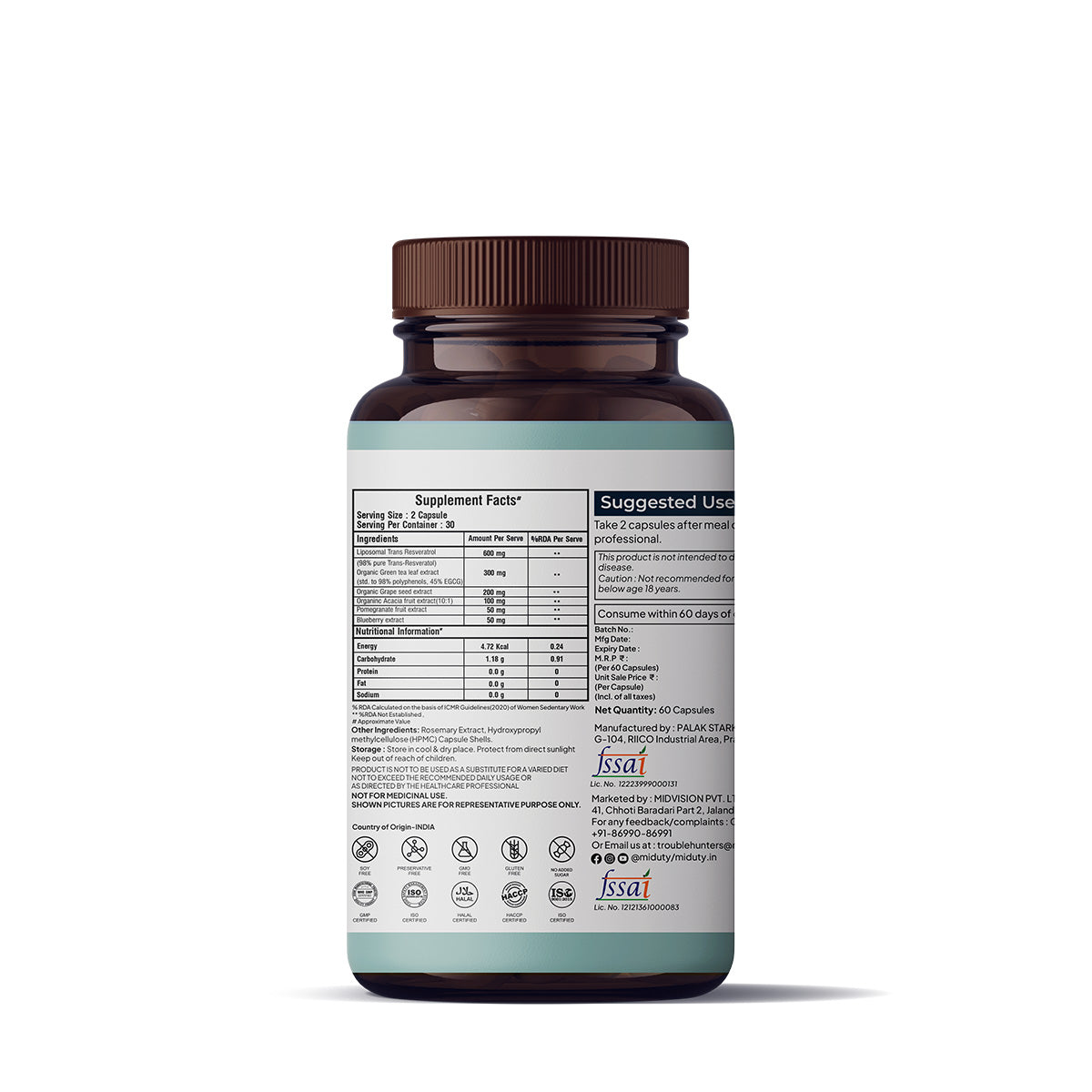 Miduty by Palak Notes Stop Aging Capsules - Distacart