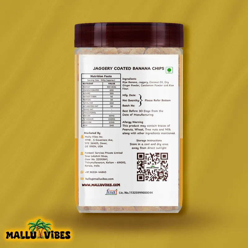 Mallu Vibes Jaggery Coated Banana Chips