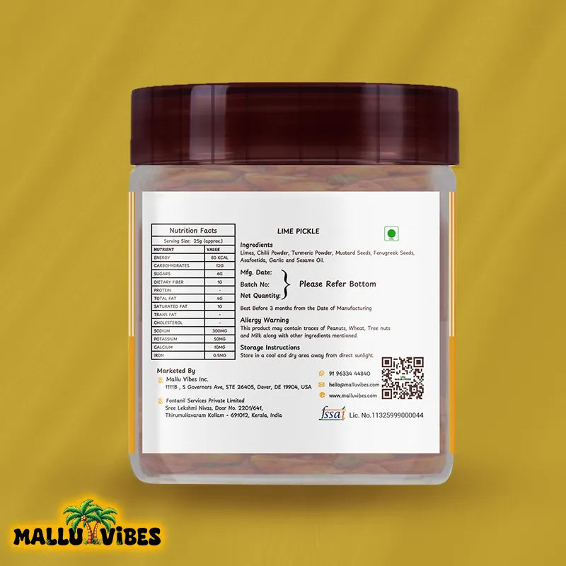 Mallu Vibes Home Made Lime Pickle