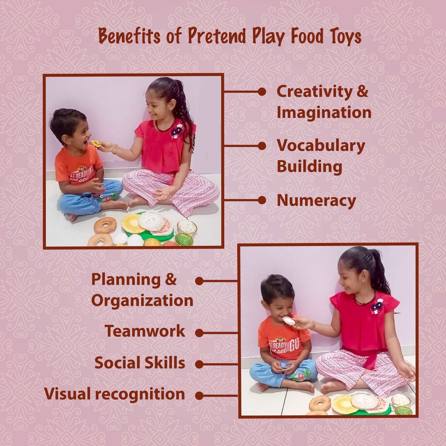 The Small Wonderland Bahubali Set-20 Piece Set-South Indian food inspired Pretend Play Food Toys - Distacart