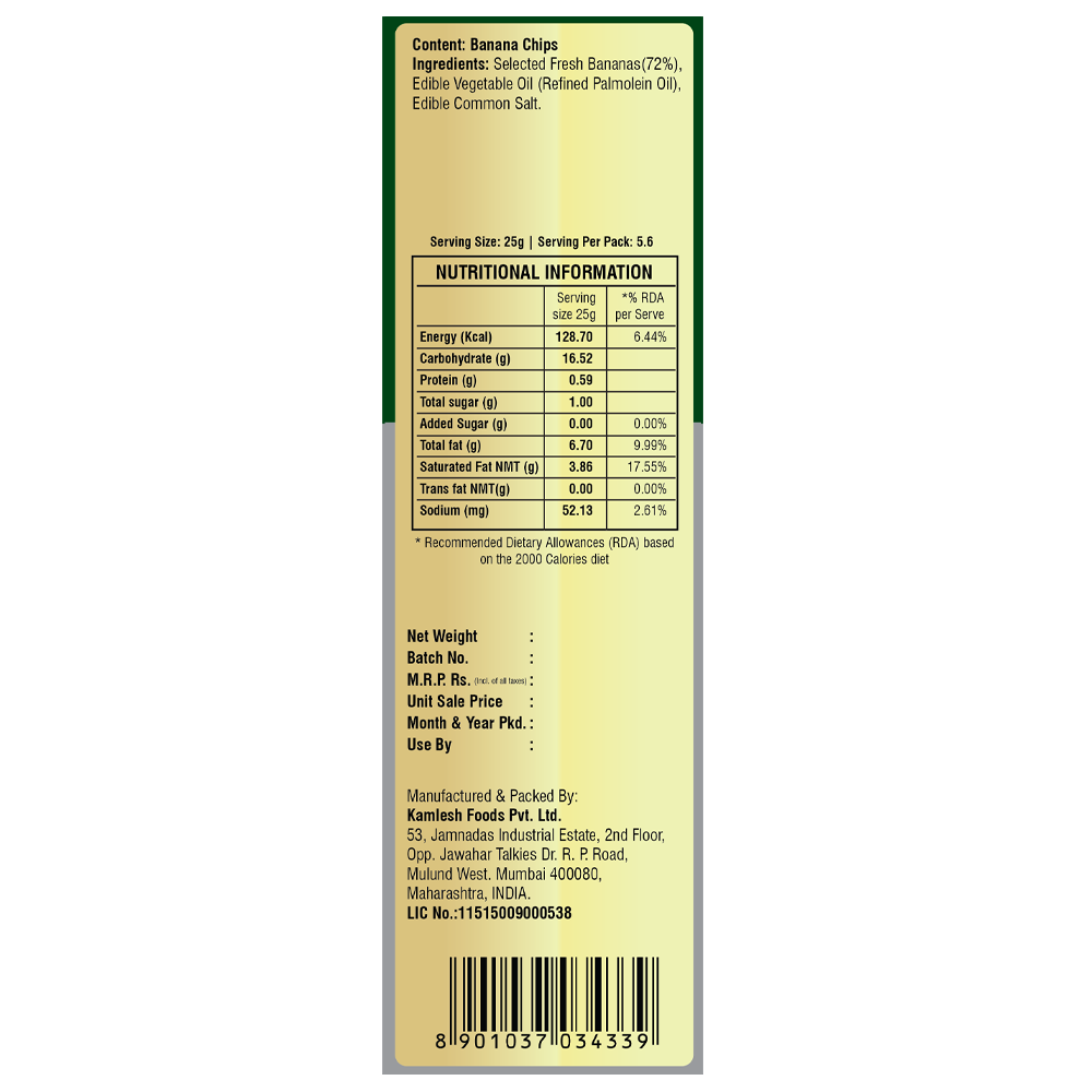 Girnar Chai Nashta - Banana Chips