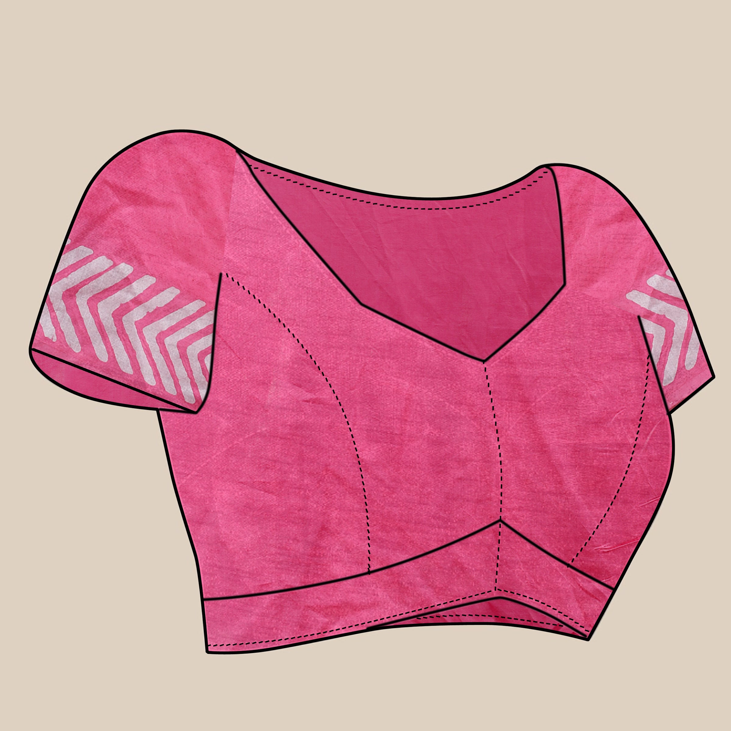 Vedant Vastram Designer Digital Print Batik Saree - Pink - Distacart