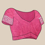 Thumbnail for Vedant Vastram Designer Digital Print Batik Saree - Pink - Distacart