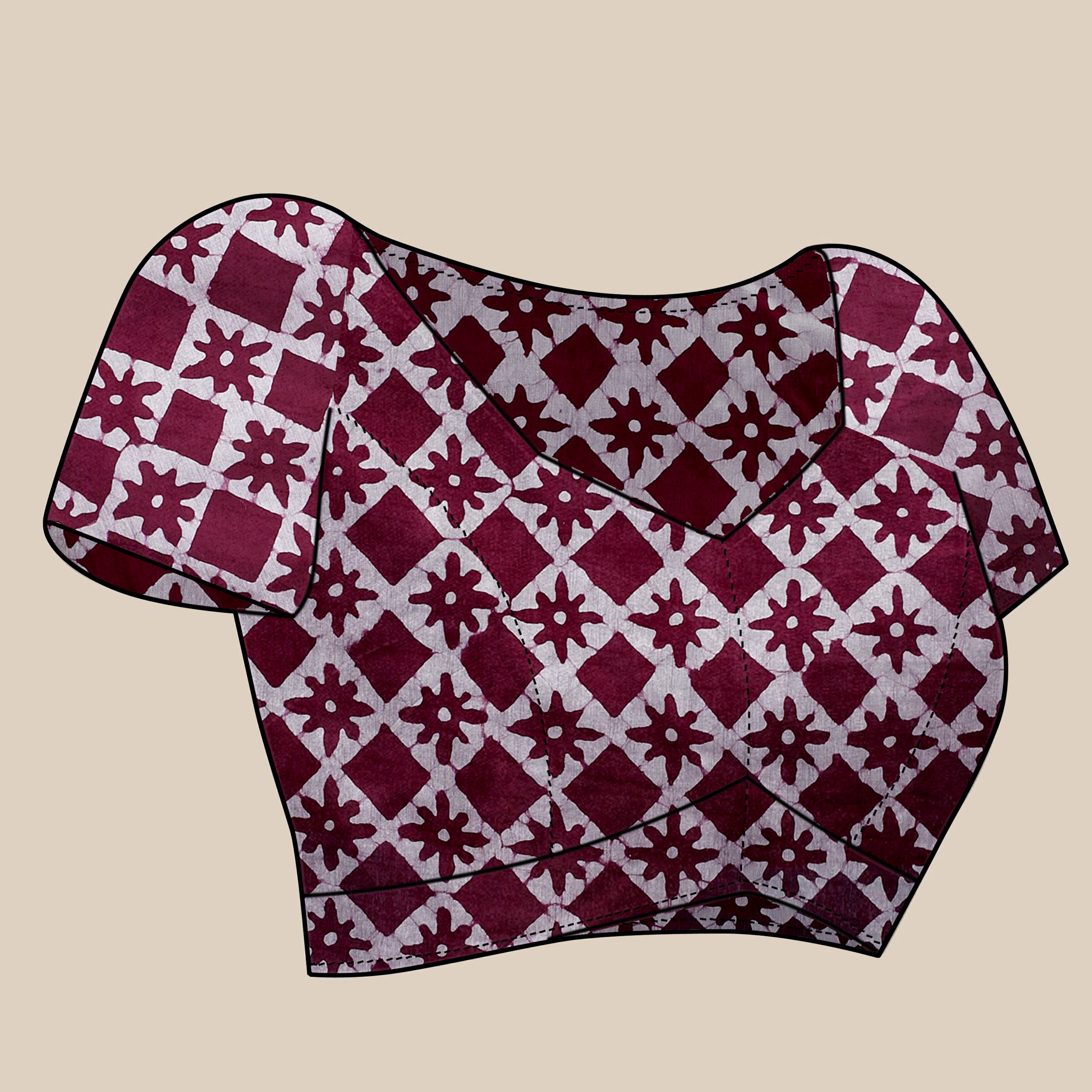 Vedant Vastram Designer Digital Print Batik Saree - Purple - Distacart