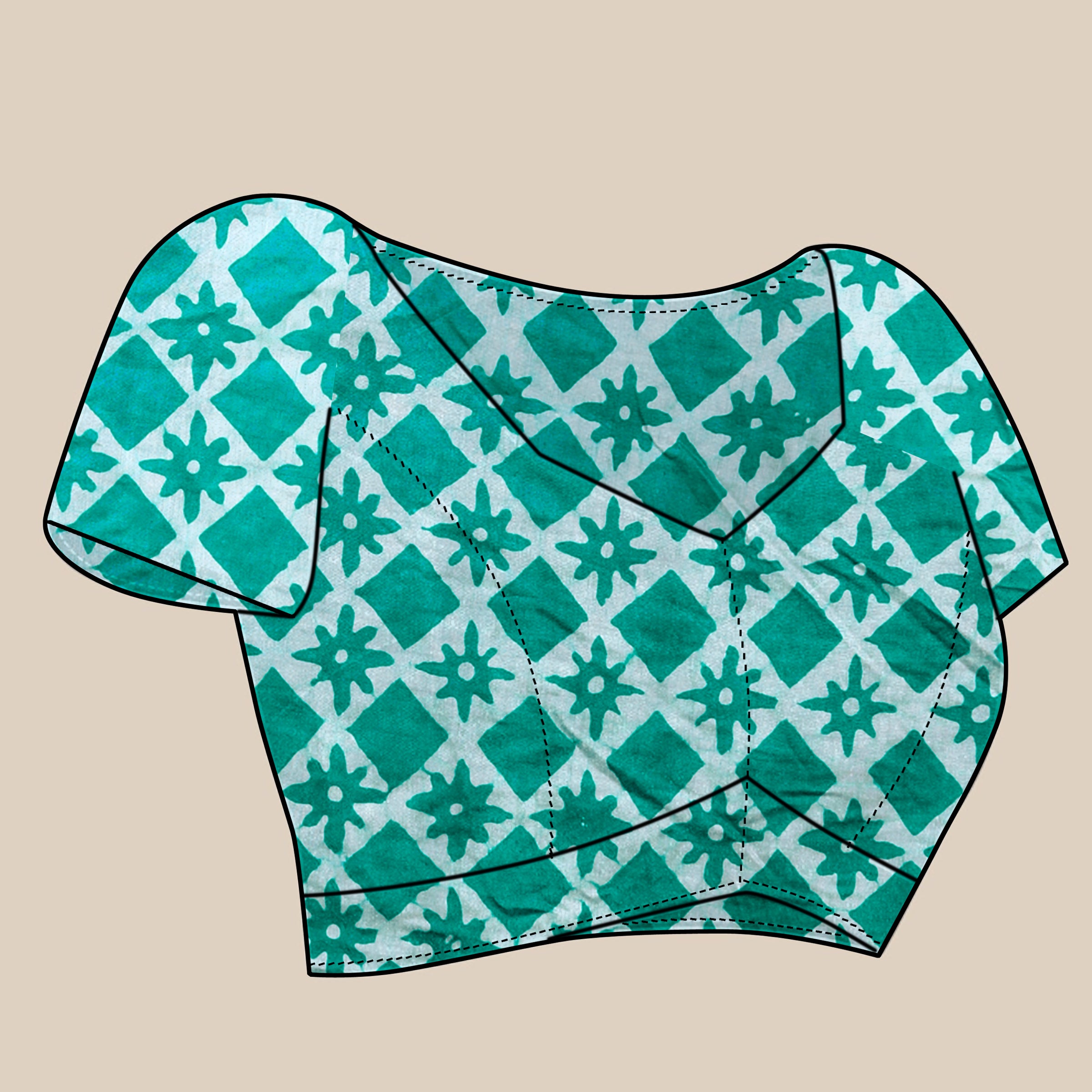 Vedant Vastram Designer Digital Print Batik Saree - Rama - Distacart