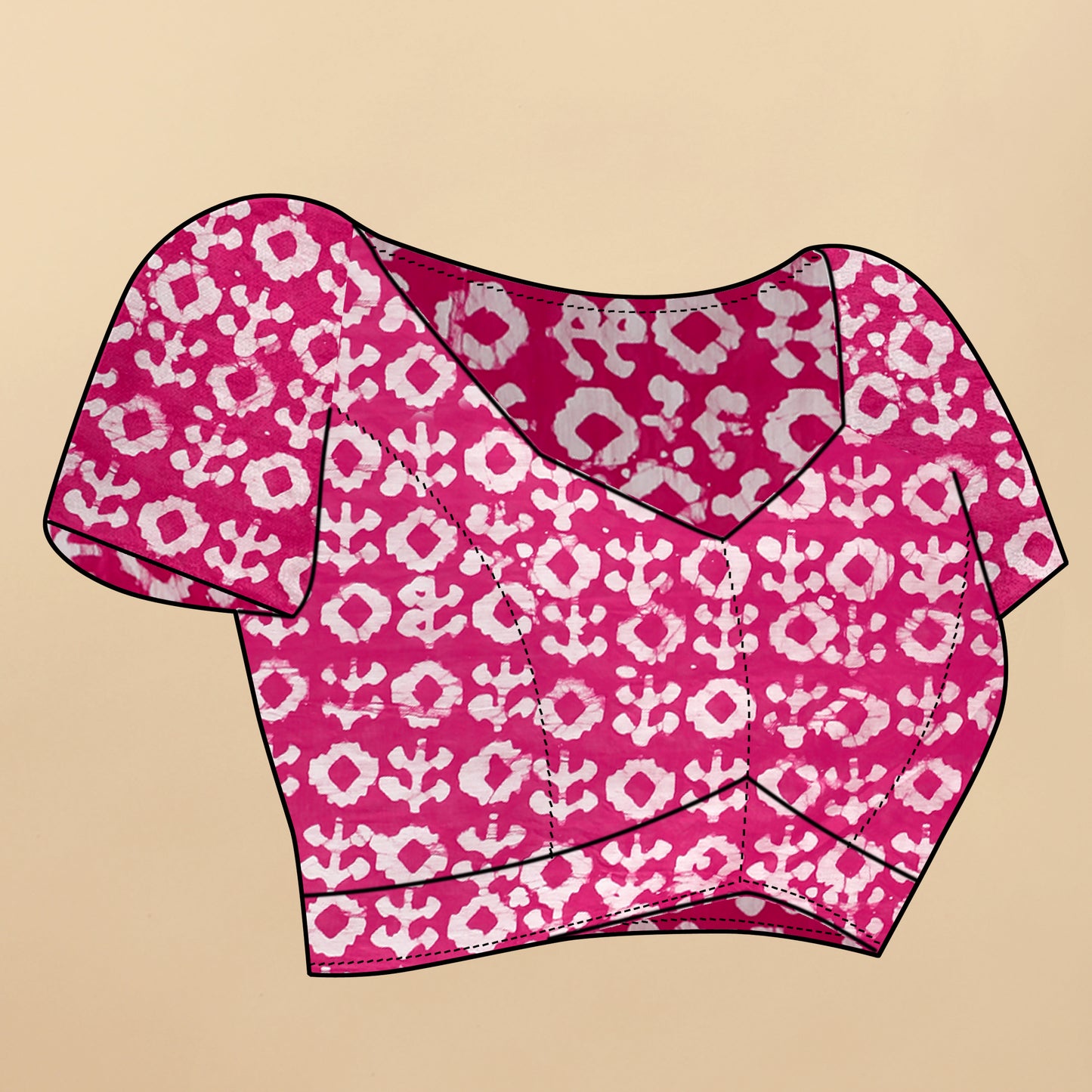 Vedant Vastram Designer Digital Print Batik Saree - Pink - Distacart