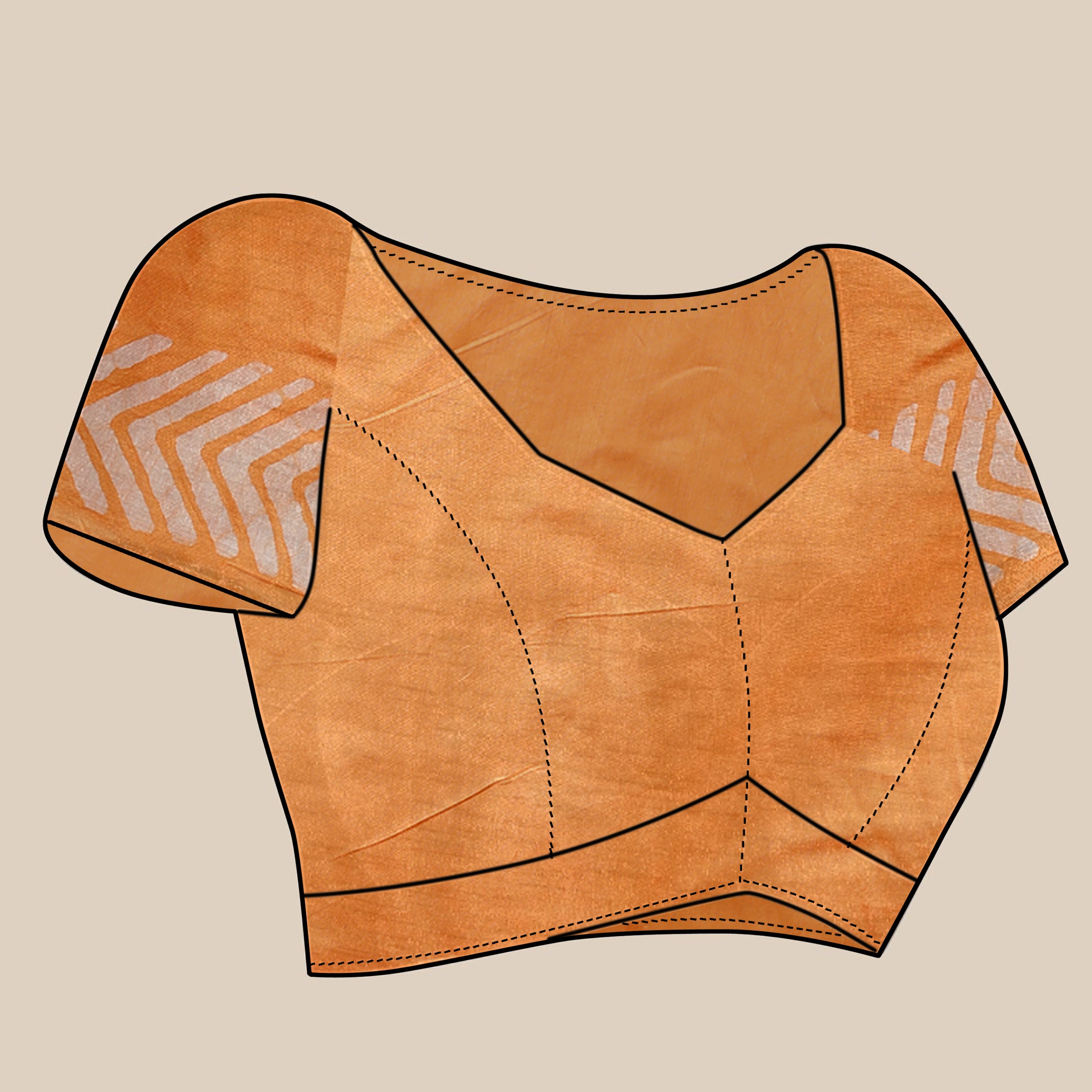 Vedant Vastram Designer Digital Print Batik Saree - Orange - Distacart