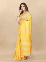 Thumbnail for Vedant Vastram Designer Digital Print Batik Saree - Yellow - Distacart