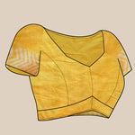 Thumbnail for Vedant Vastram Designer Digital Print Batik Saree - Yellow - Distacart