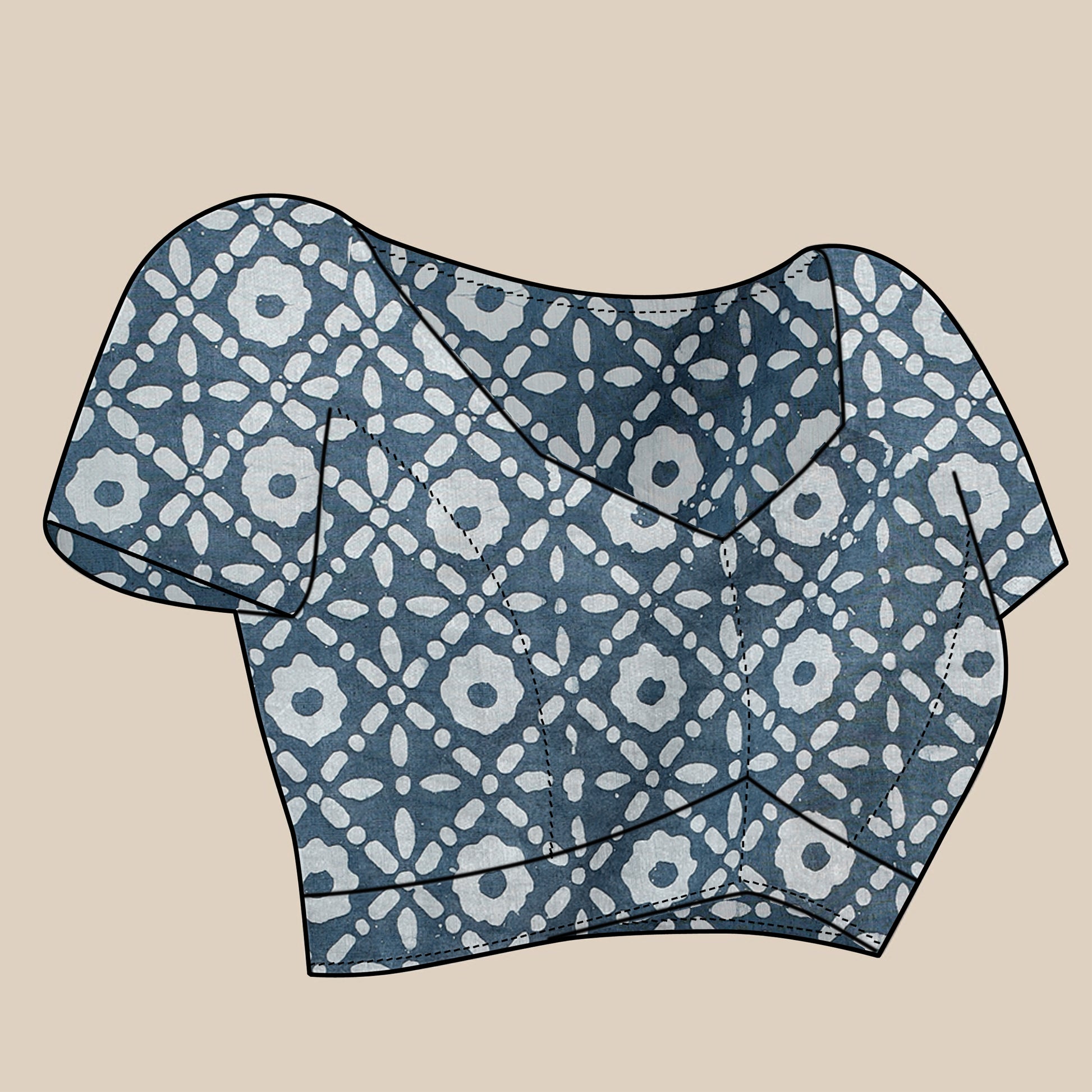 Vedant Vastram Designer Digital Print Batik Saree - Grey - Distacart