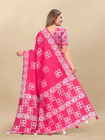 Thumbnail for Vedant Vastram Designer Digital Print Batik Saree - Pink - Distacart