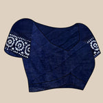 Thumbnail for Vedant Vastram Designer Digital Print Batik Saree - Navy Blue - Distacart
