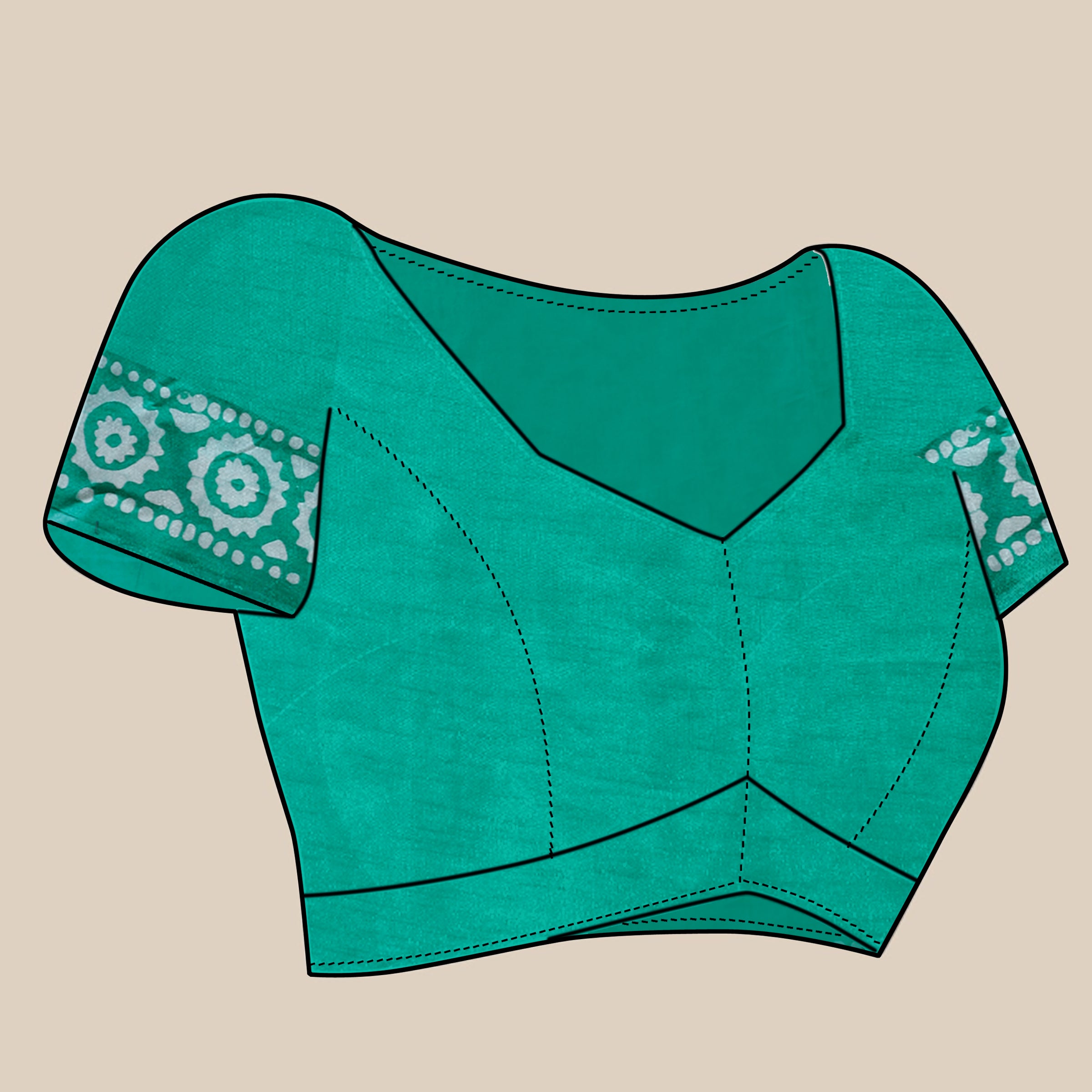 Vedant Vastram Designer Digital Print Batik Saree - Rama - Distacart