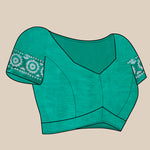 Thumbnail for Vedant Vastram Designer Digital Print Batik Saree - Rama - Distacart