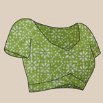 Thumbnail for Vedant Vastram Designer Digital Print Batik Saree - Green - Distacart