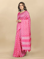 Thumbnail for Vedant Vastram Designer Digital Print Batik Saree - Pink - Distacart
