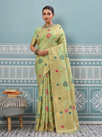 Thumbnail for Astita Sea Green Silk Saree