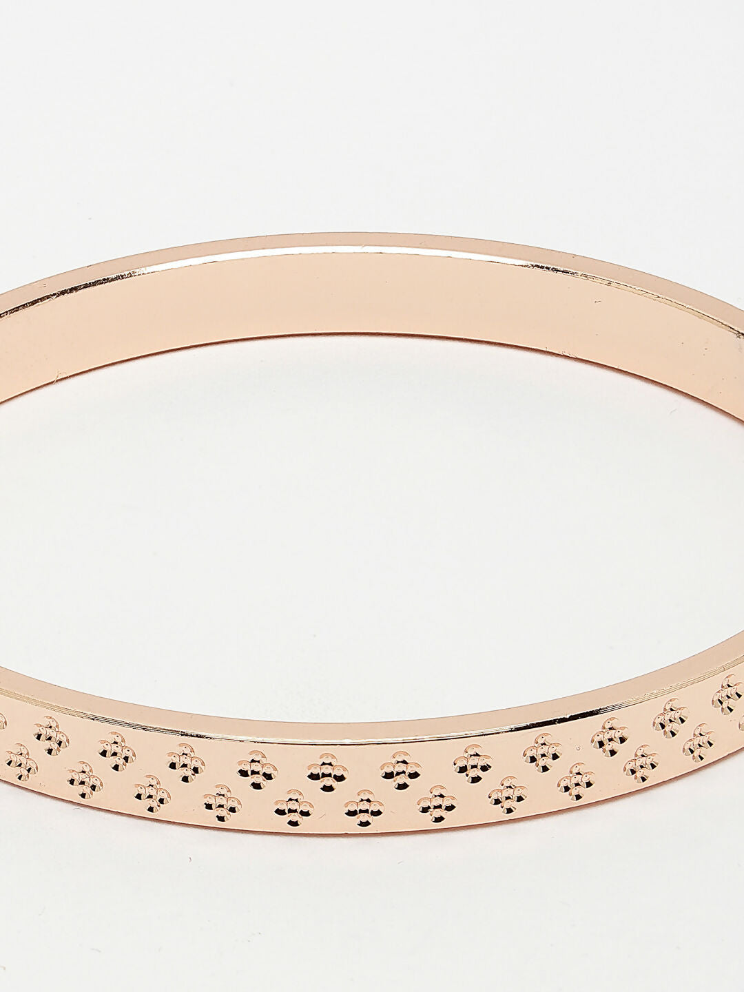 NVR Men's Rose Gold Stainless Steel Kada Bracelet - Distacart