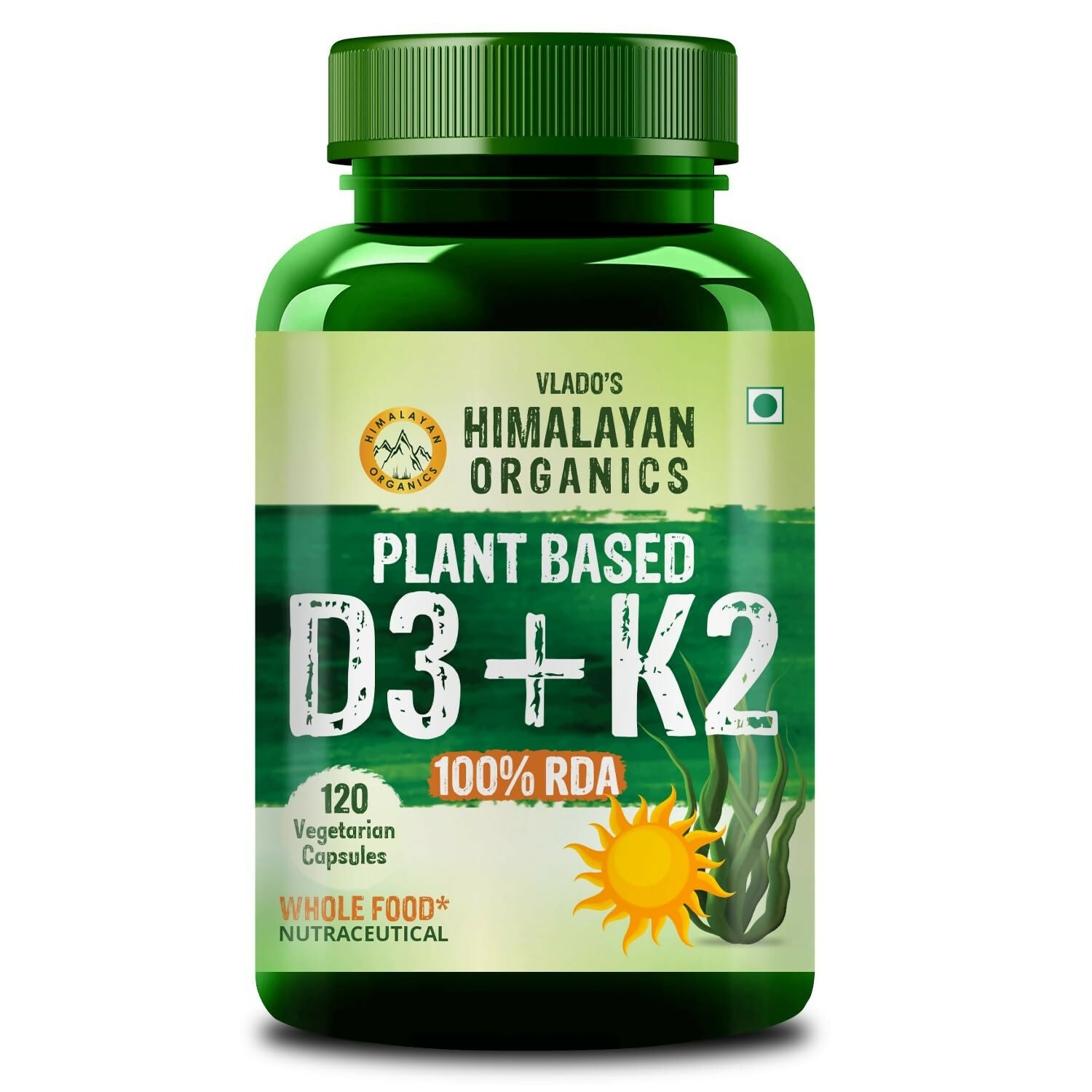 Himalayan Organics Vlado’s Plant Based 600iU Supplement Vitamin D3 + K2