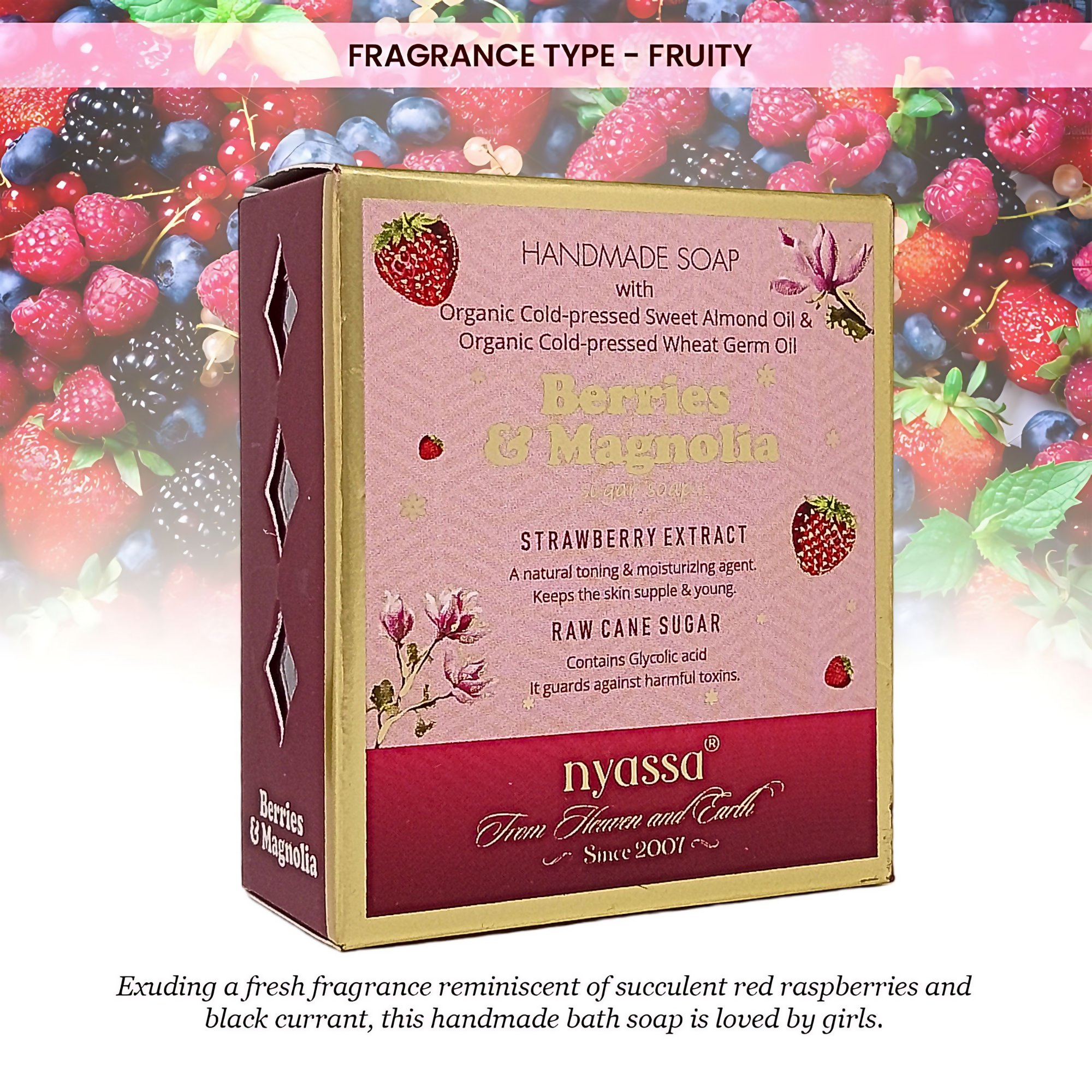 Nyassa Berries & Magnolia Luxurious Handmade Soap - Distacart