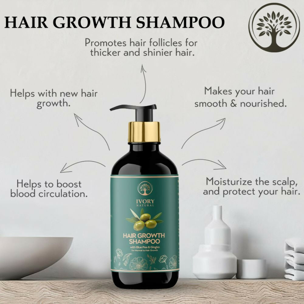Ivory Natural Hair Shampoo For Growth - Hair Wellness & Nourishment For Both Men And Women - Distacart