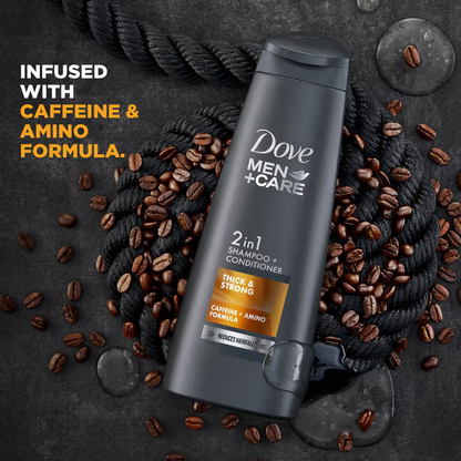 Dove Men + Care Thick & Strong 2 In 1 Shampoo + Conditioner - Distacart