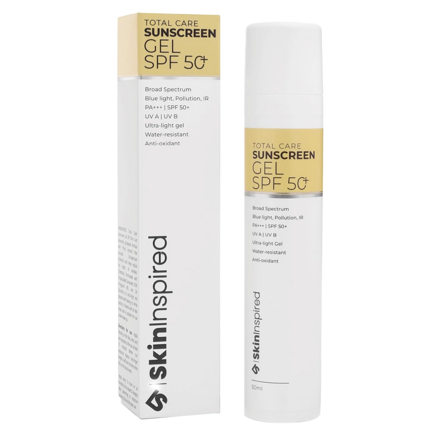 SkinInspired Total Care Sunscreen Gel SPF 50+ - Distacart