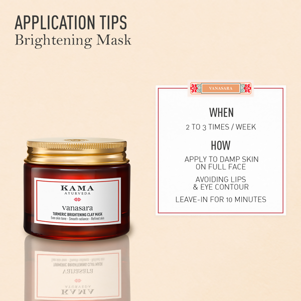 Kama Ayurveda Vanasara Turmeric Brightening Clay Mask - Distacart