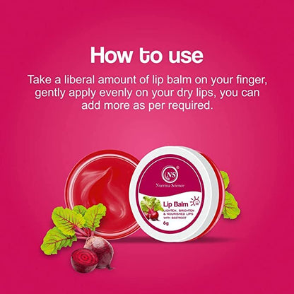 Nuerma Science Beetroot Lip Balm | Lighten, Brighten & Nourished Lips - Distacart