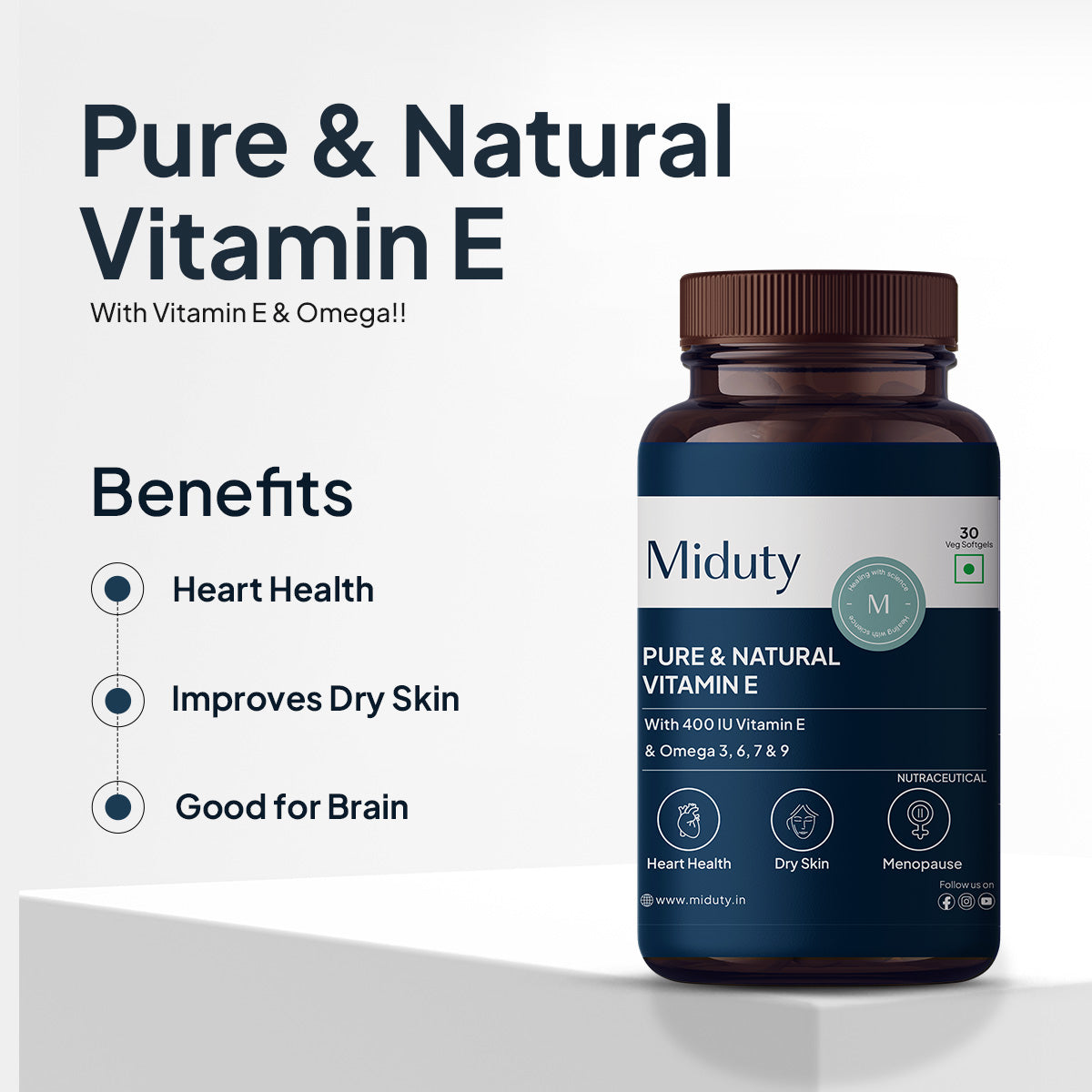 Miduty by Palak Notes Pure & Natural Vitamin E Sea Buckthorn Berry Softgels - Distacart